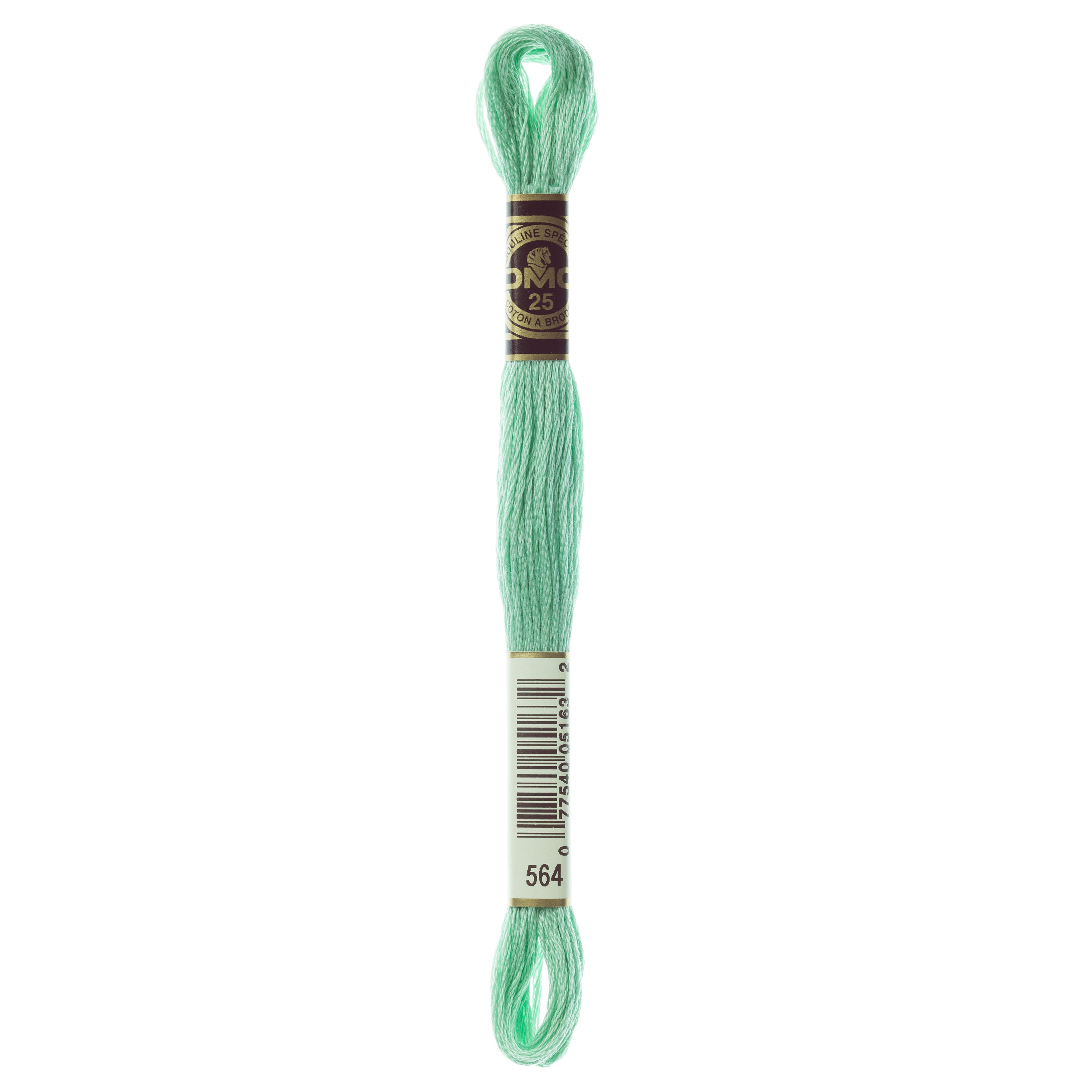 green embroidery floss, DMC 564