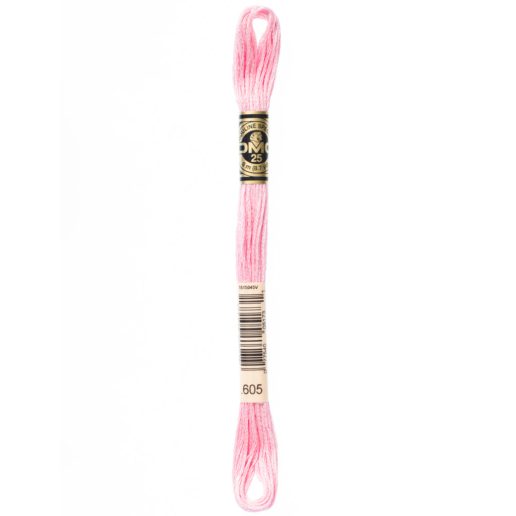 DMC embroidery floss, pink embroidery floss, DMC 605