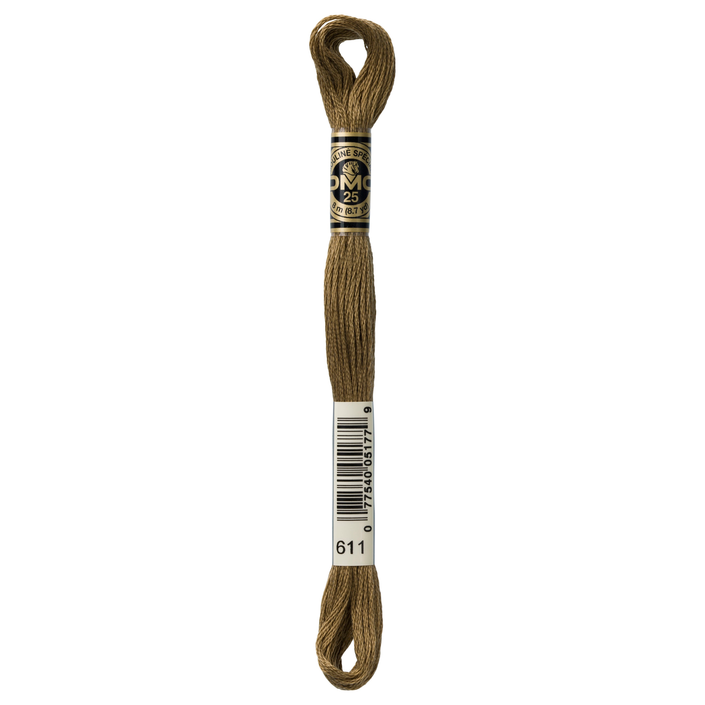 brown embroidery floss, DMC 611