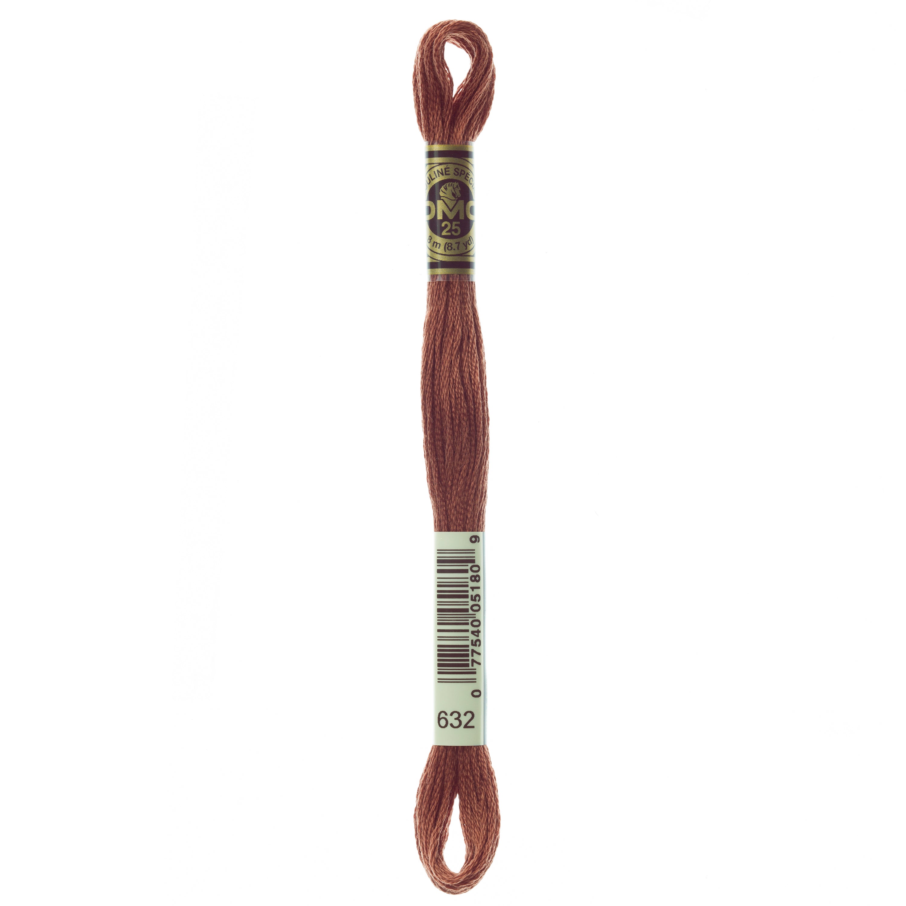 brown embroidery floss, DMC 632
