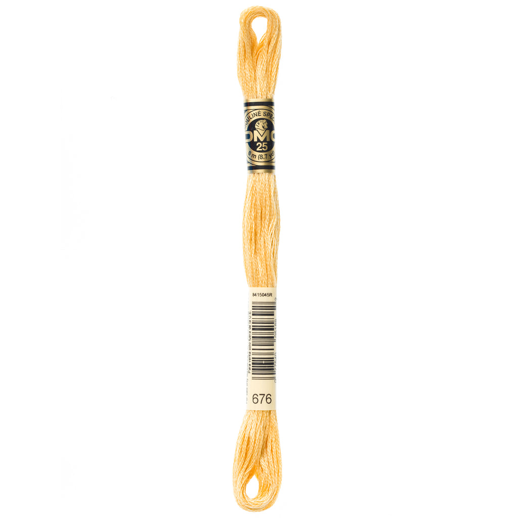 tan embroidery floss, brown embroidery floss, DMC 676