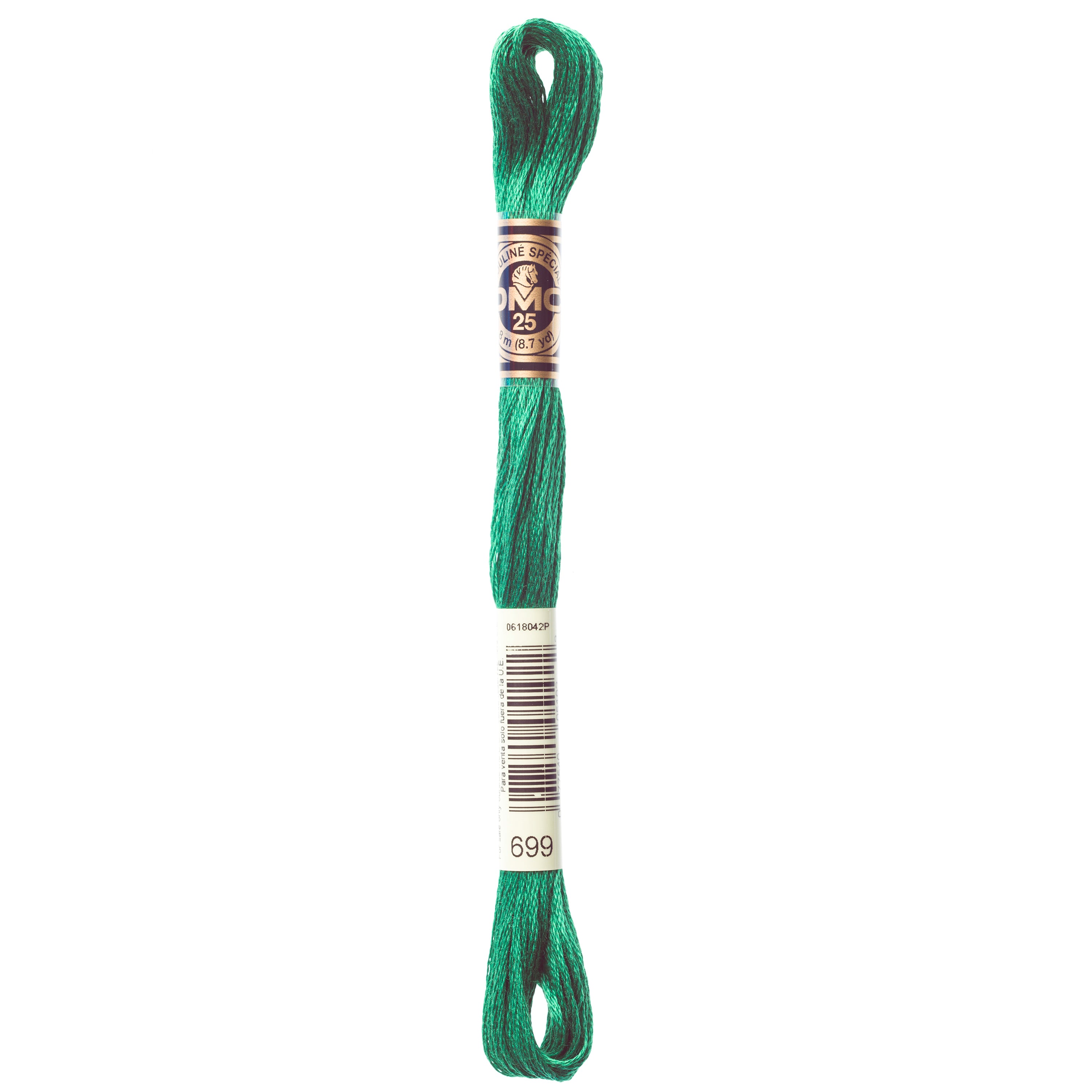 green embroidery floss, DMC 699