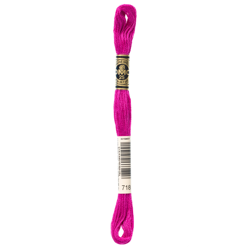 DMC embroidery floss, pink embroidery floss, DMC 718