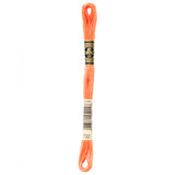 orange embroidery floss, peach embroidery floss, DMC 722