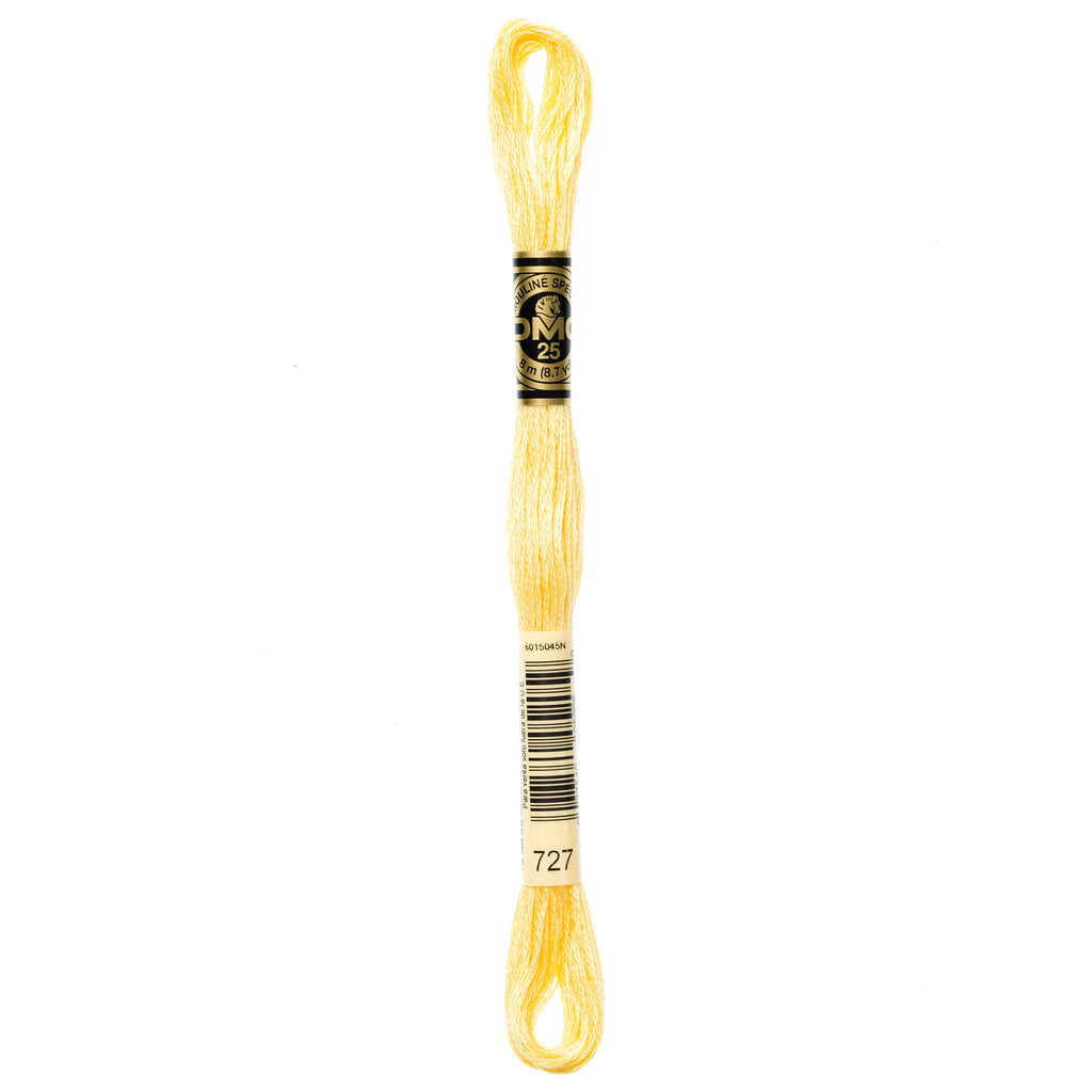 yellow embroidery floss, DMC 727