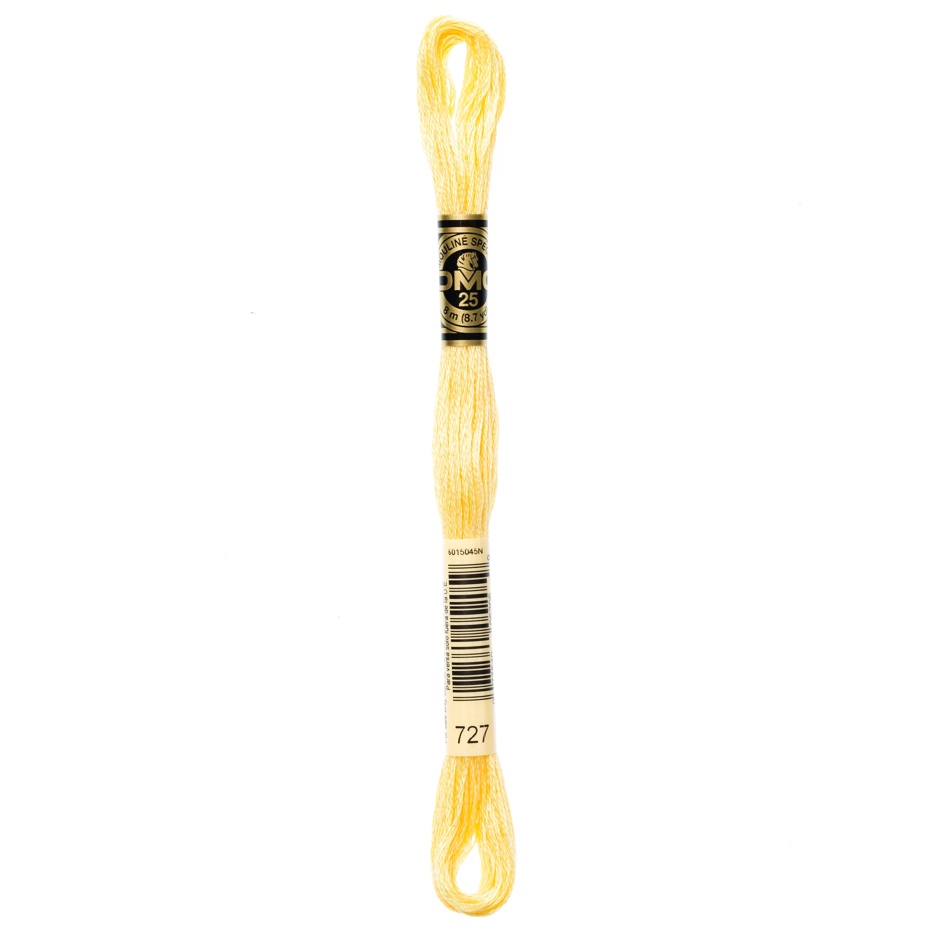 yellow embroidery floss, DMC 727