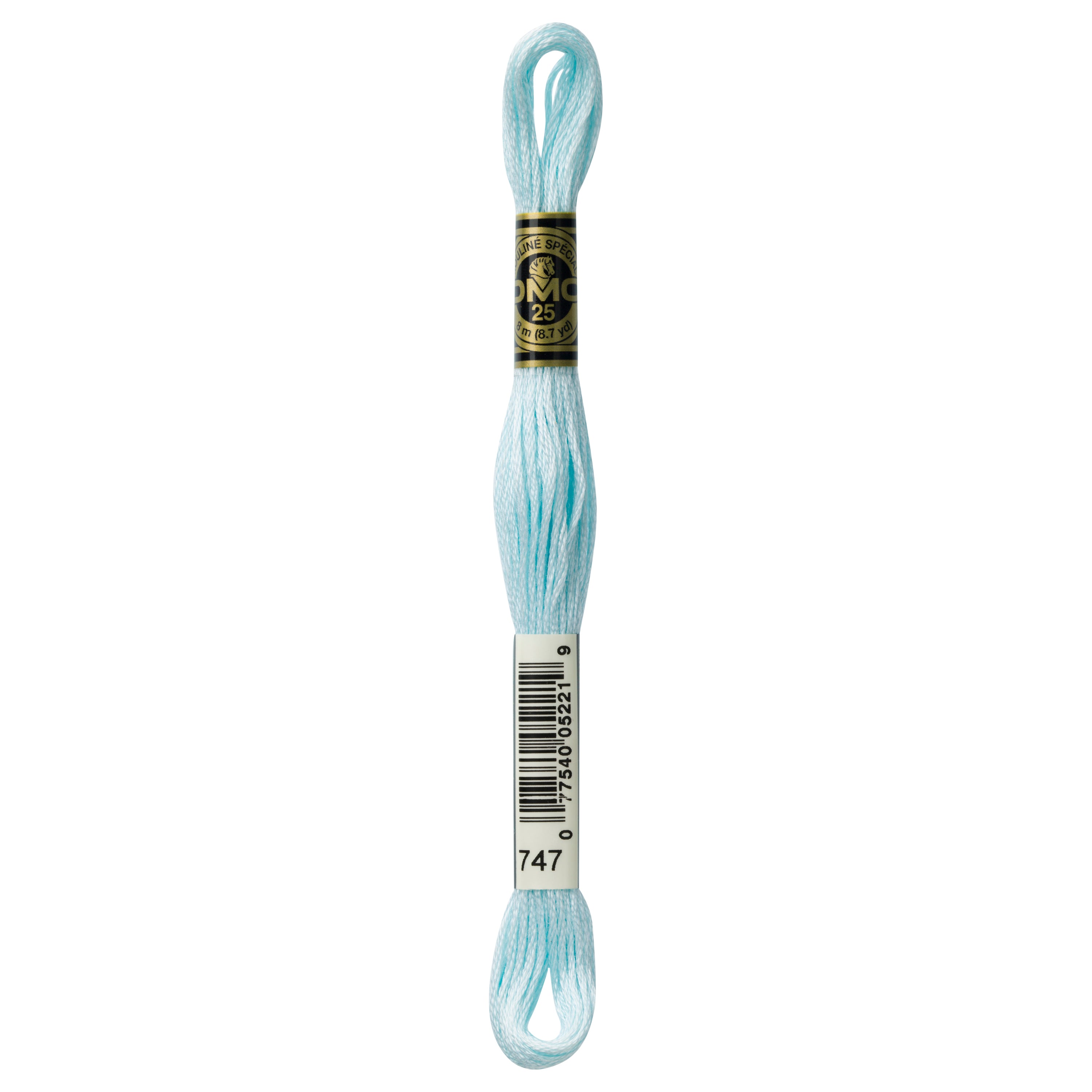 blue embroidery floss, DMC 747