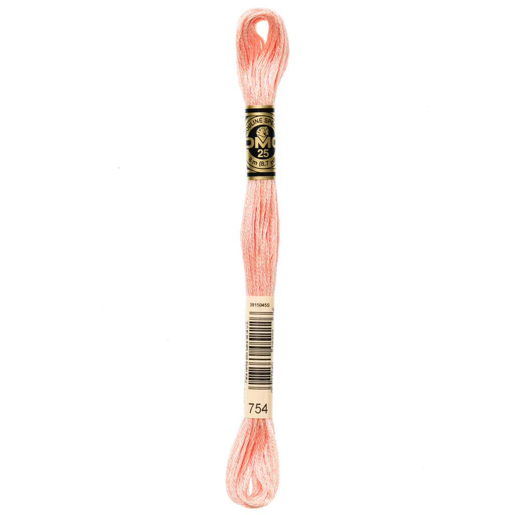 DMC embroidery floss, pink embroidery floss, DMC 754
