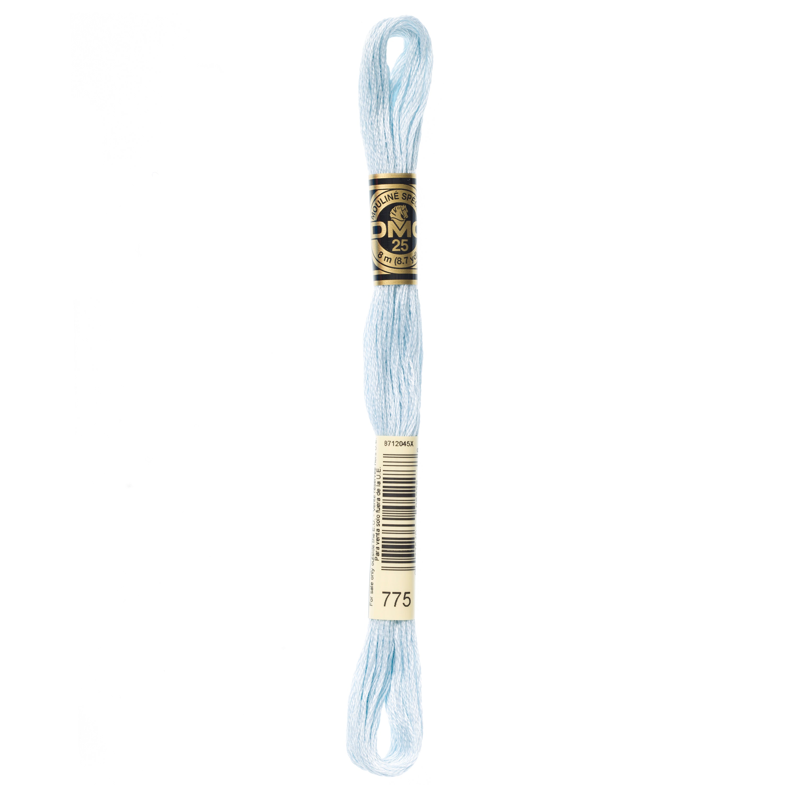 blue embroidery floss, DMC 775