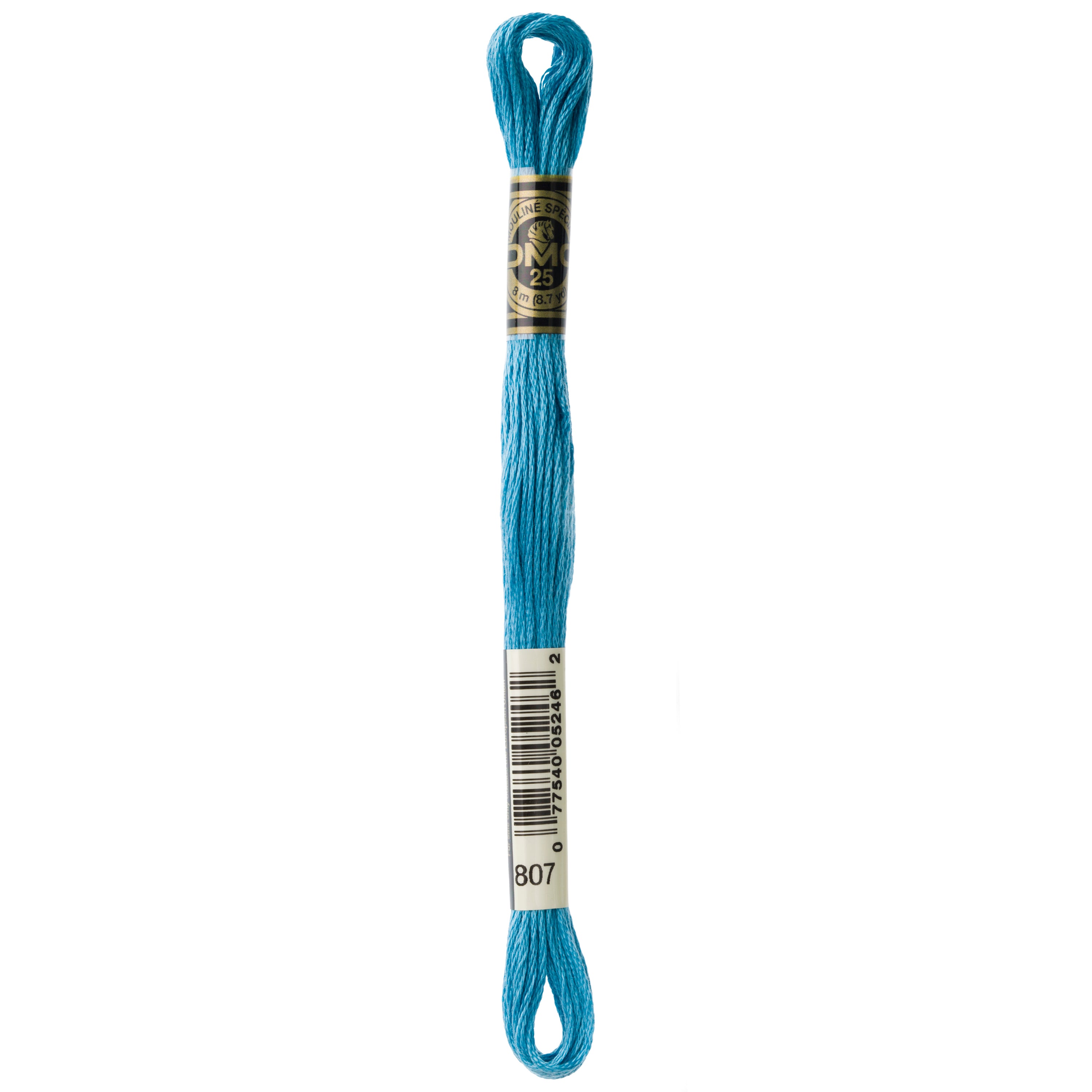teal embroidery floss, blue-green embroidery floss, DMC 807