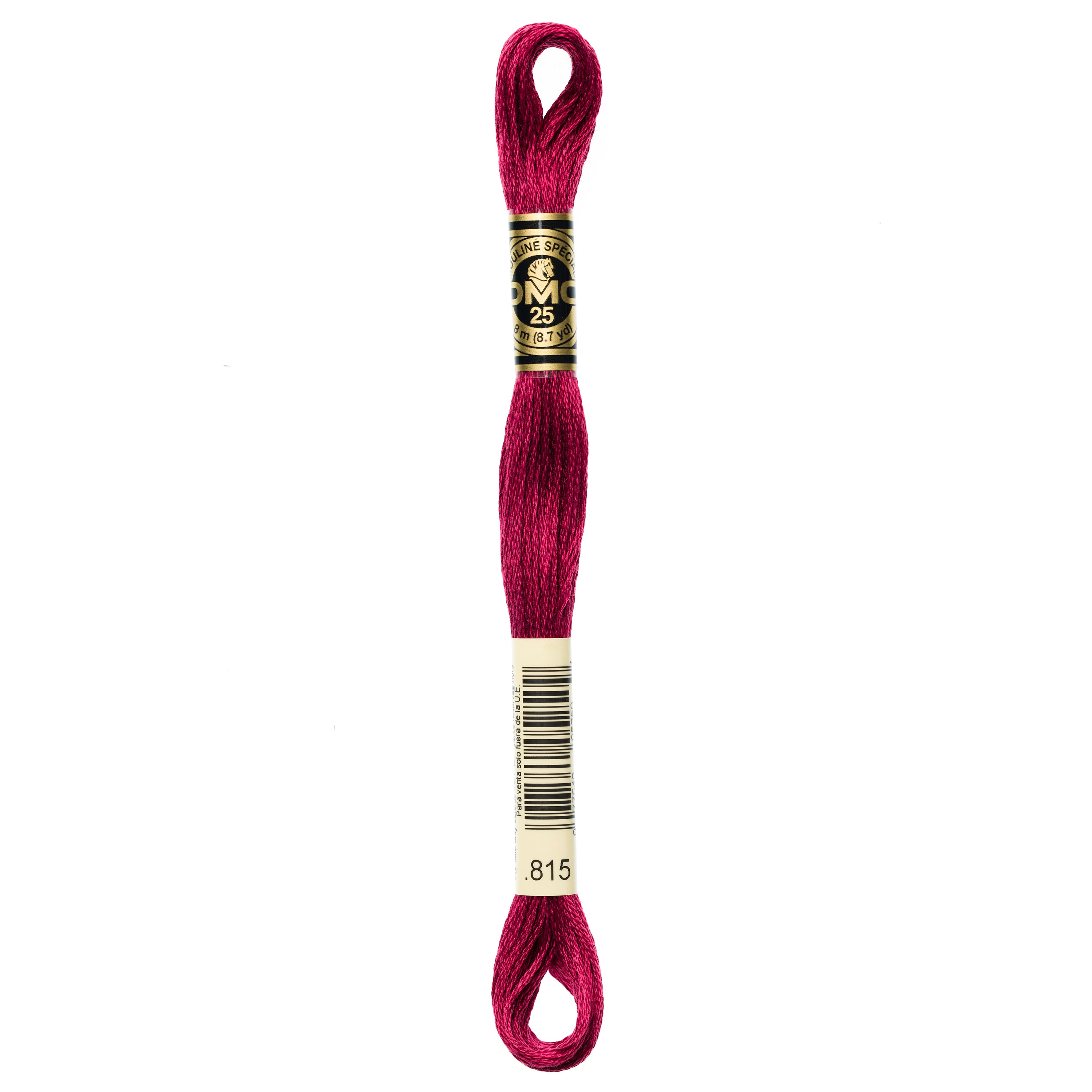 red embroidery floss, DMC 815