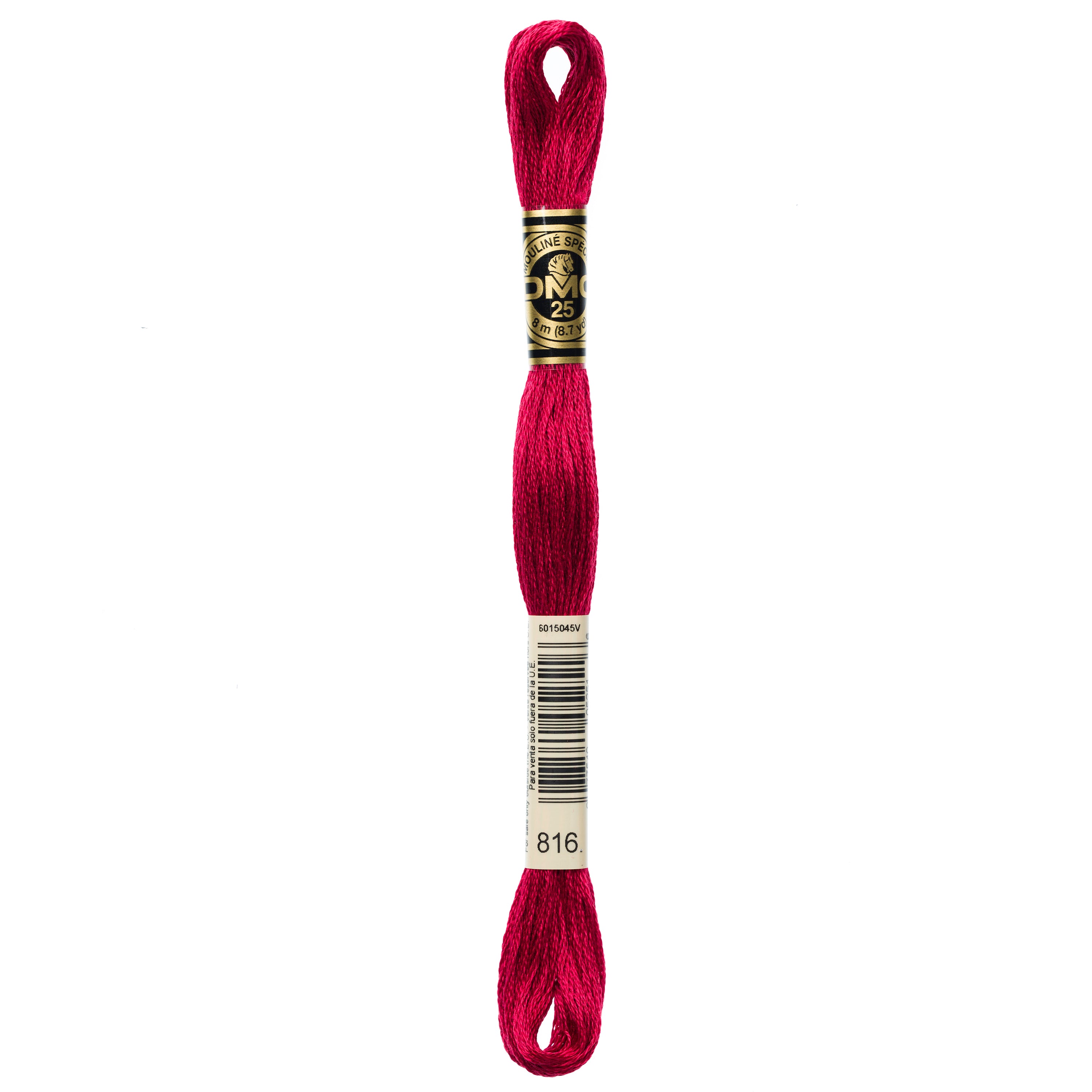 red embroidery floss, DMC 816