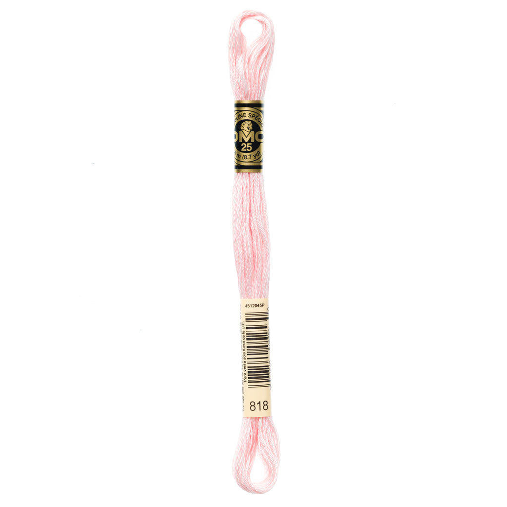 DMC embroidery floss, pink embroidery floss, DMC 818