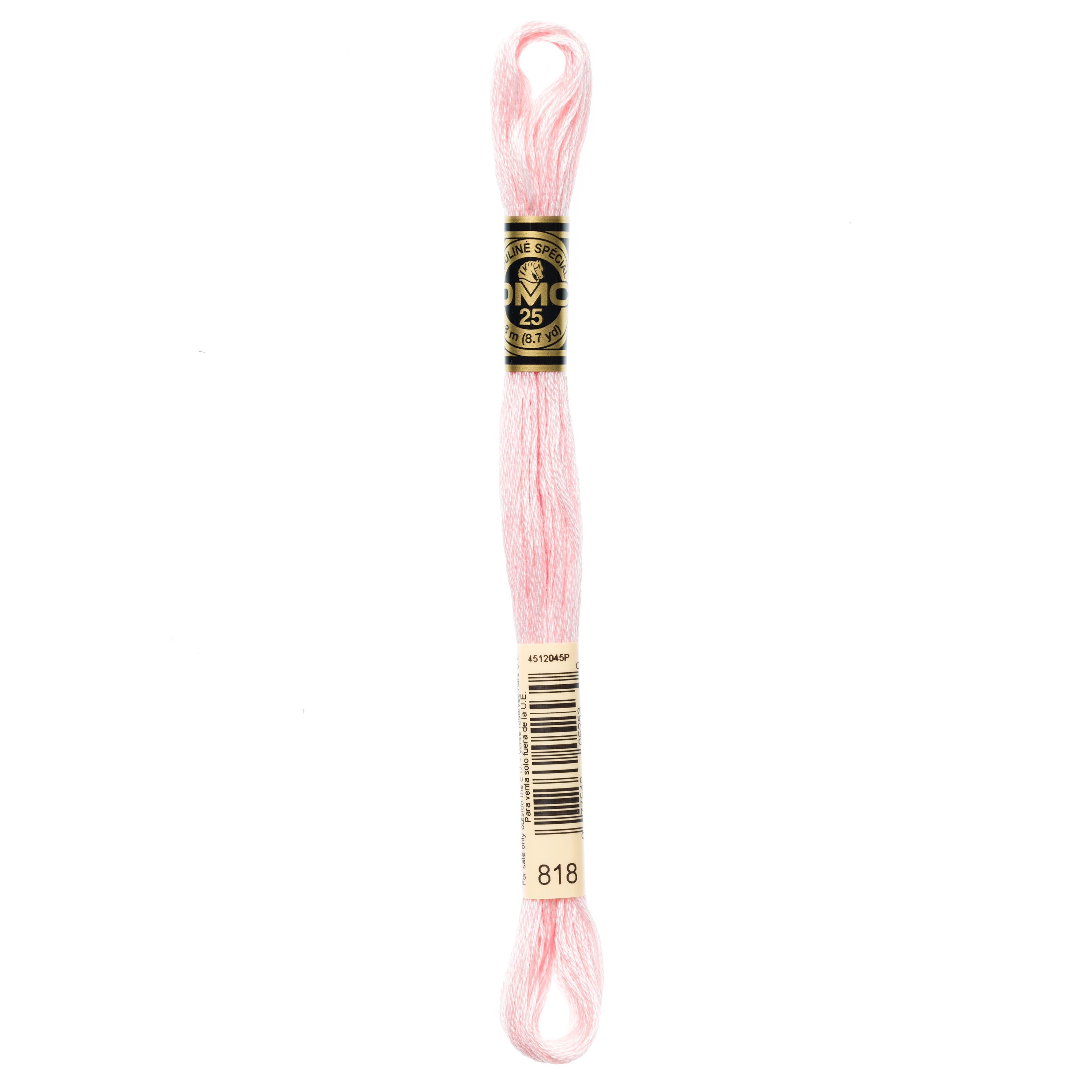 DMC embroidery floss, pink embroidery floss, DMC 818