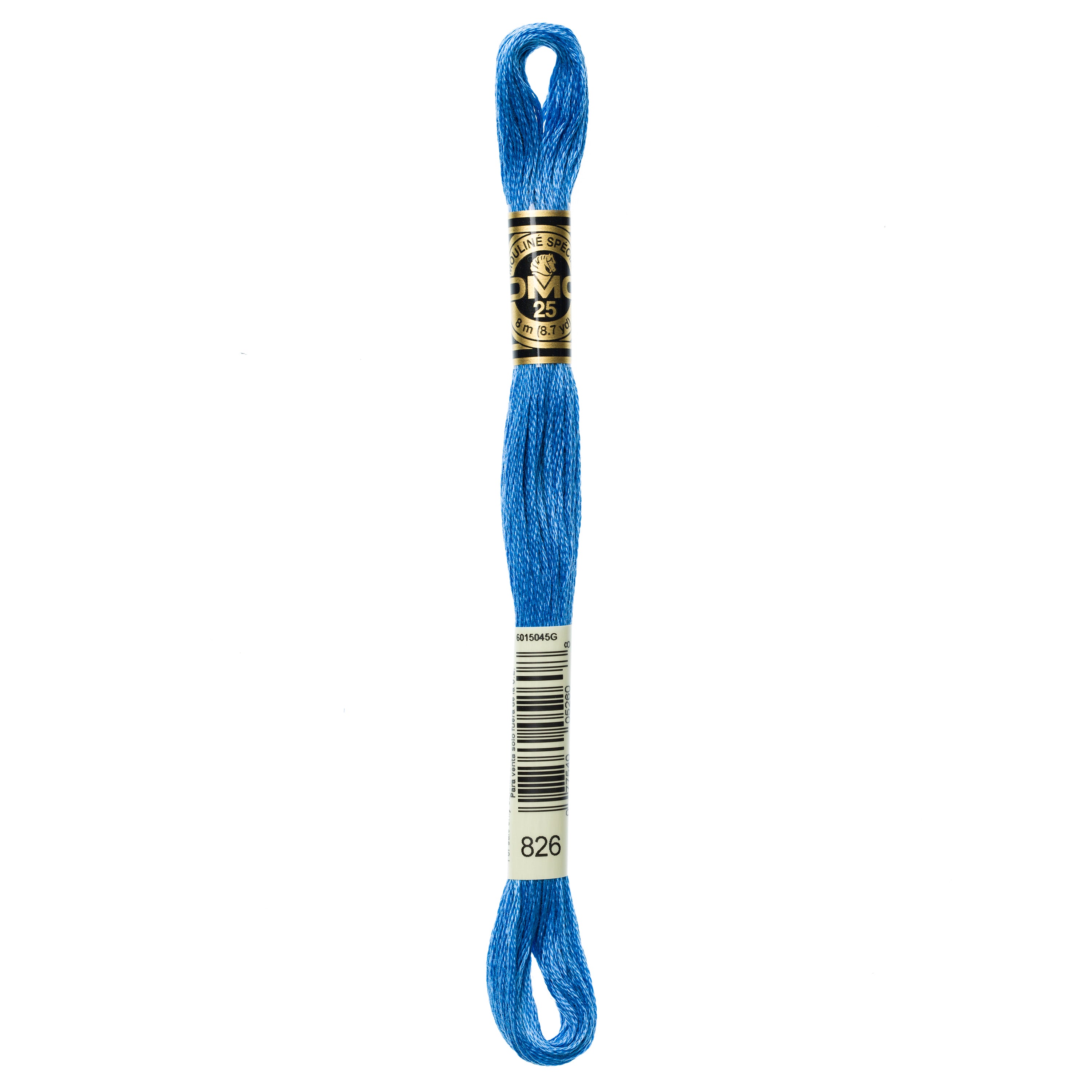 blue embroidery floss, DMC 826
