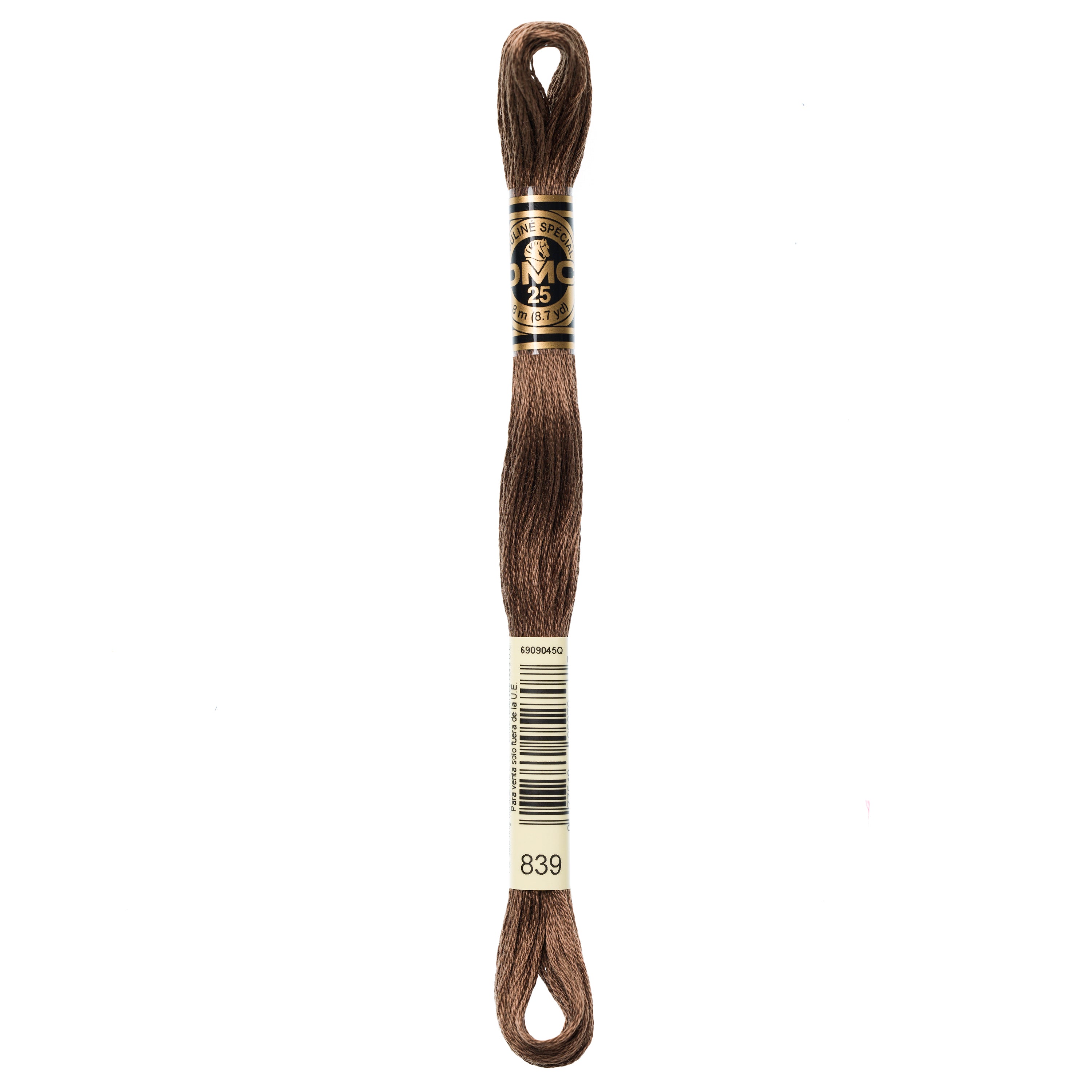 brown embroidery floss, DMC 839