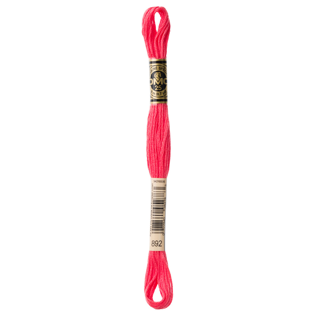 DMC embroidery floss, pink embroidery floss, DMC 892