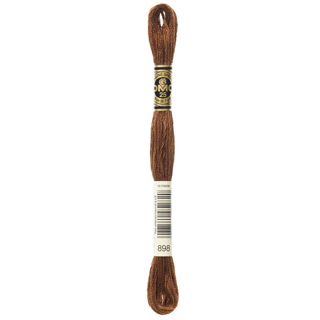 brown embroidery floss, DMC 898