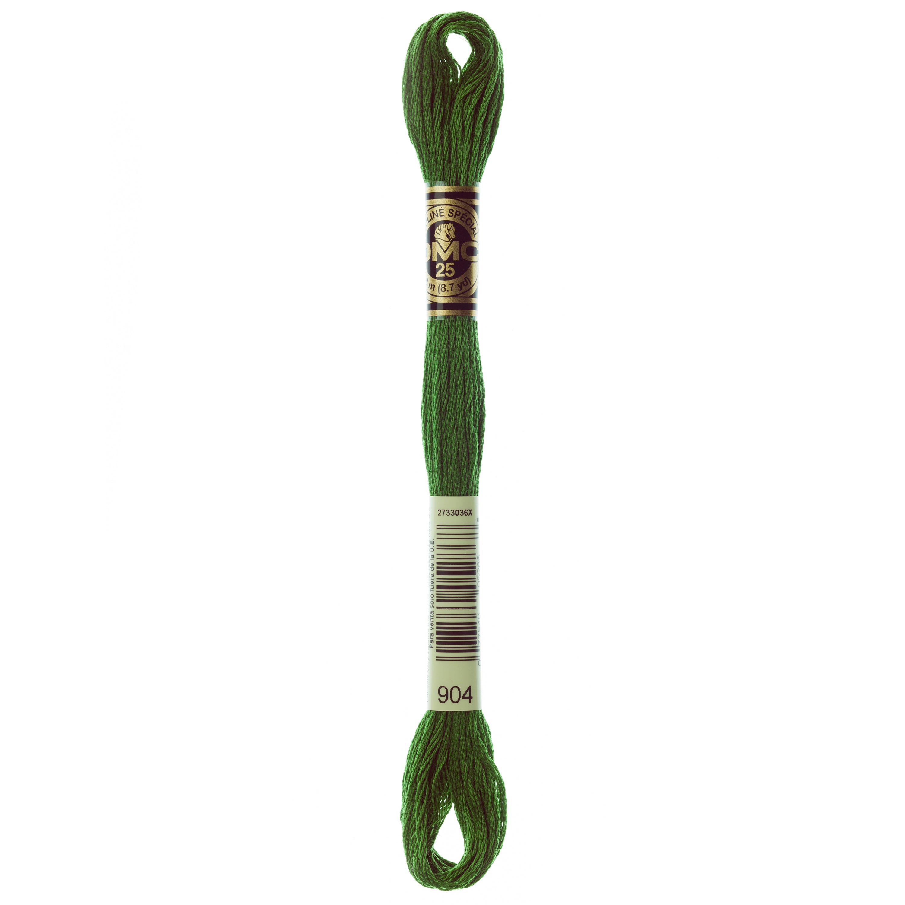 green embroidery floss, DMC 904