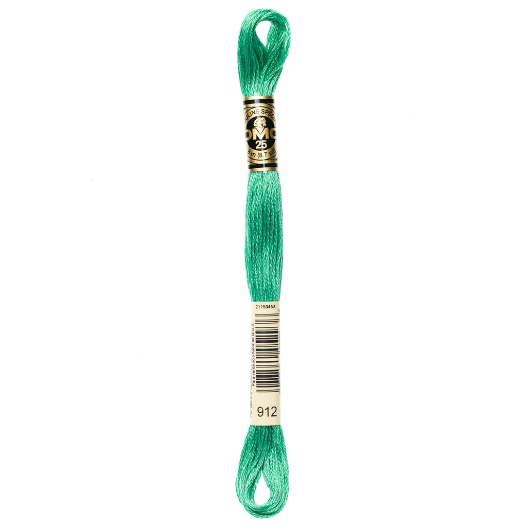 green embroidery floss, DMC 912
