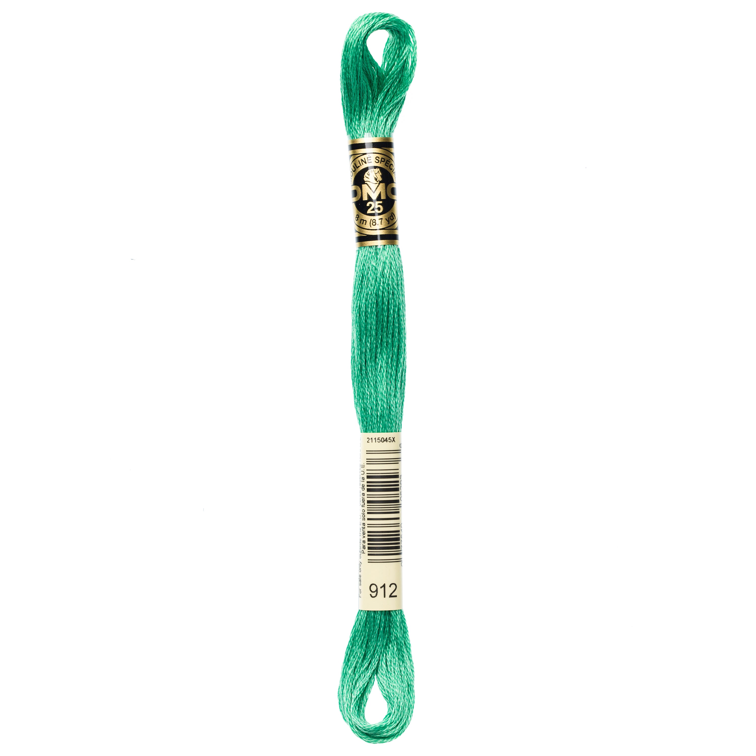 green embroidery floss, DMC 912