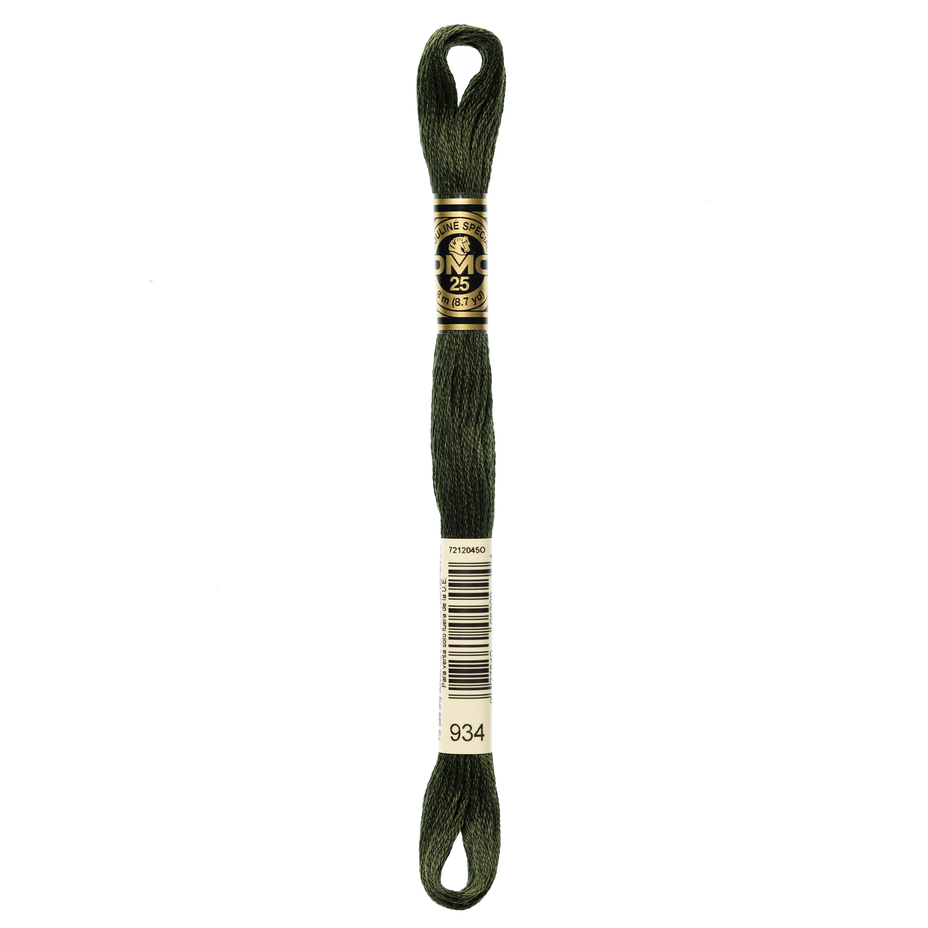 green embroidery floss, DMC 934