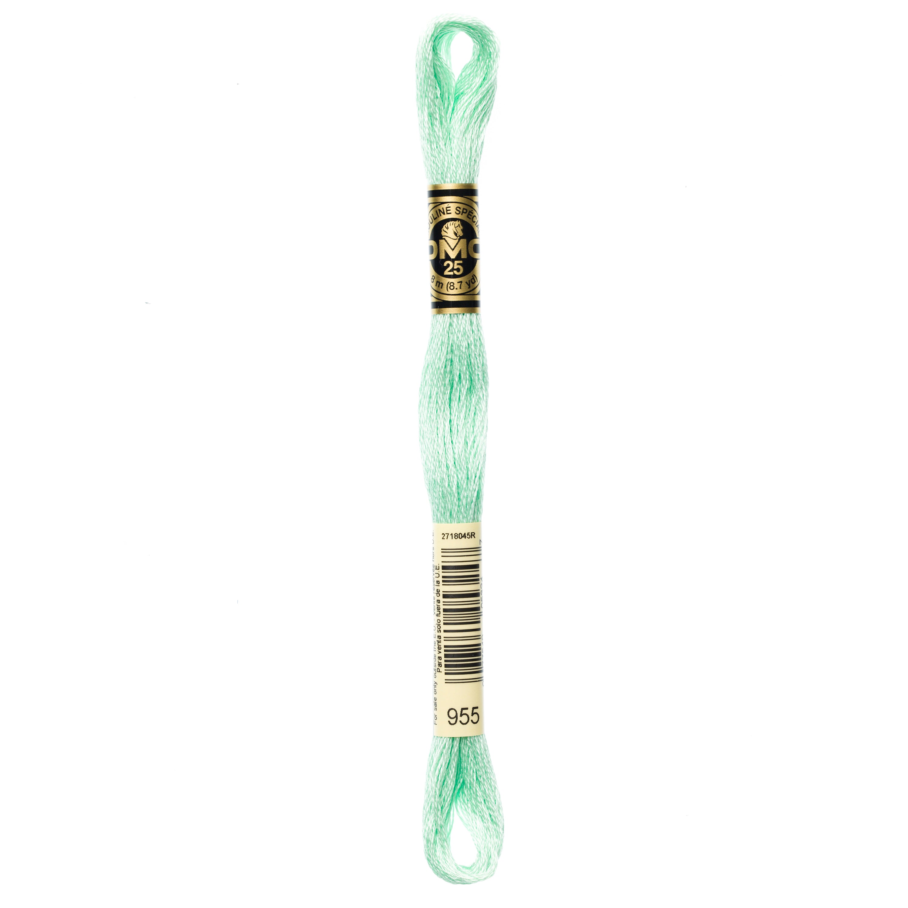 green embroidery floss, DMC 955