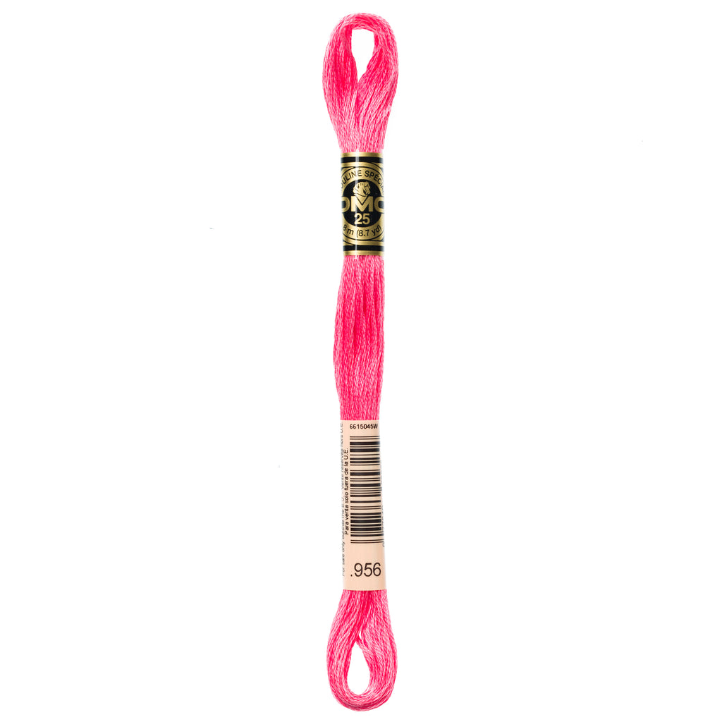 DMC embroidery floss, pink embroidery floss, DMC 956