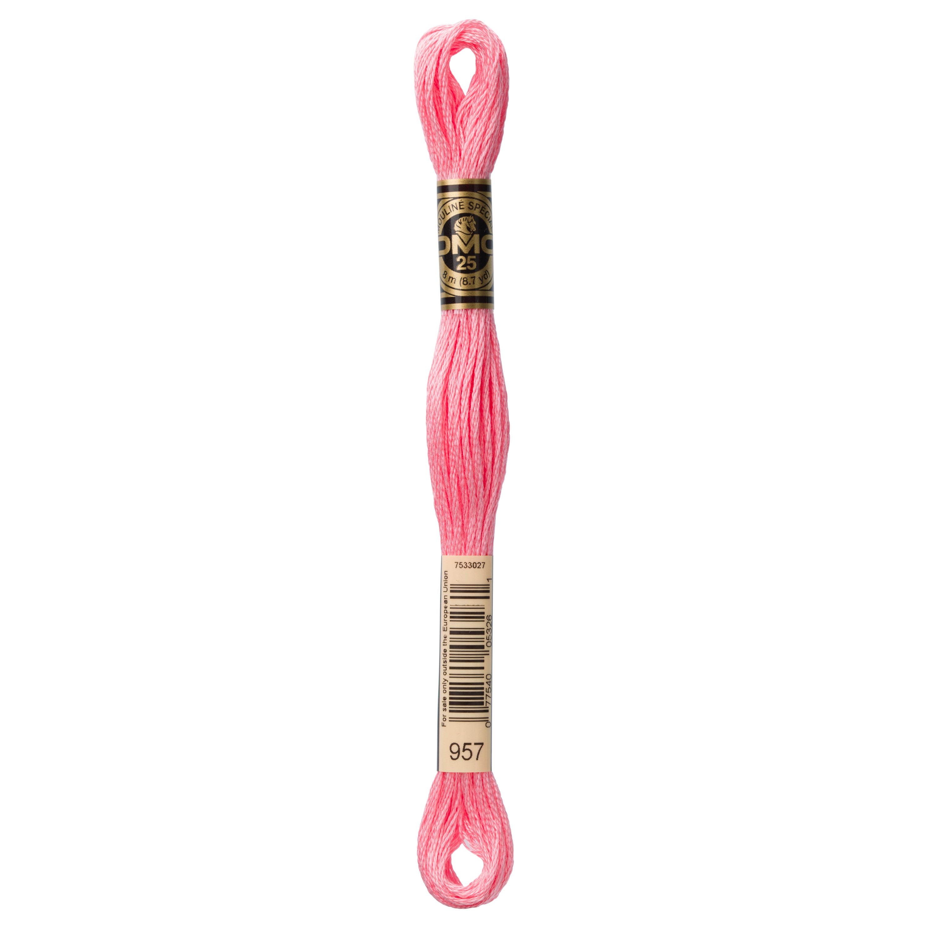 DMC embroidery floss, pink embroidery floss, DMC 957