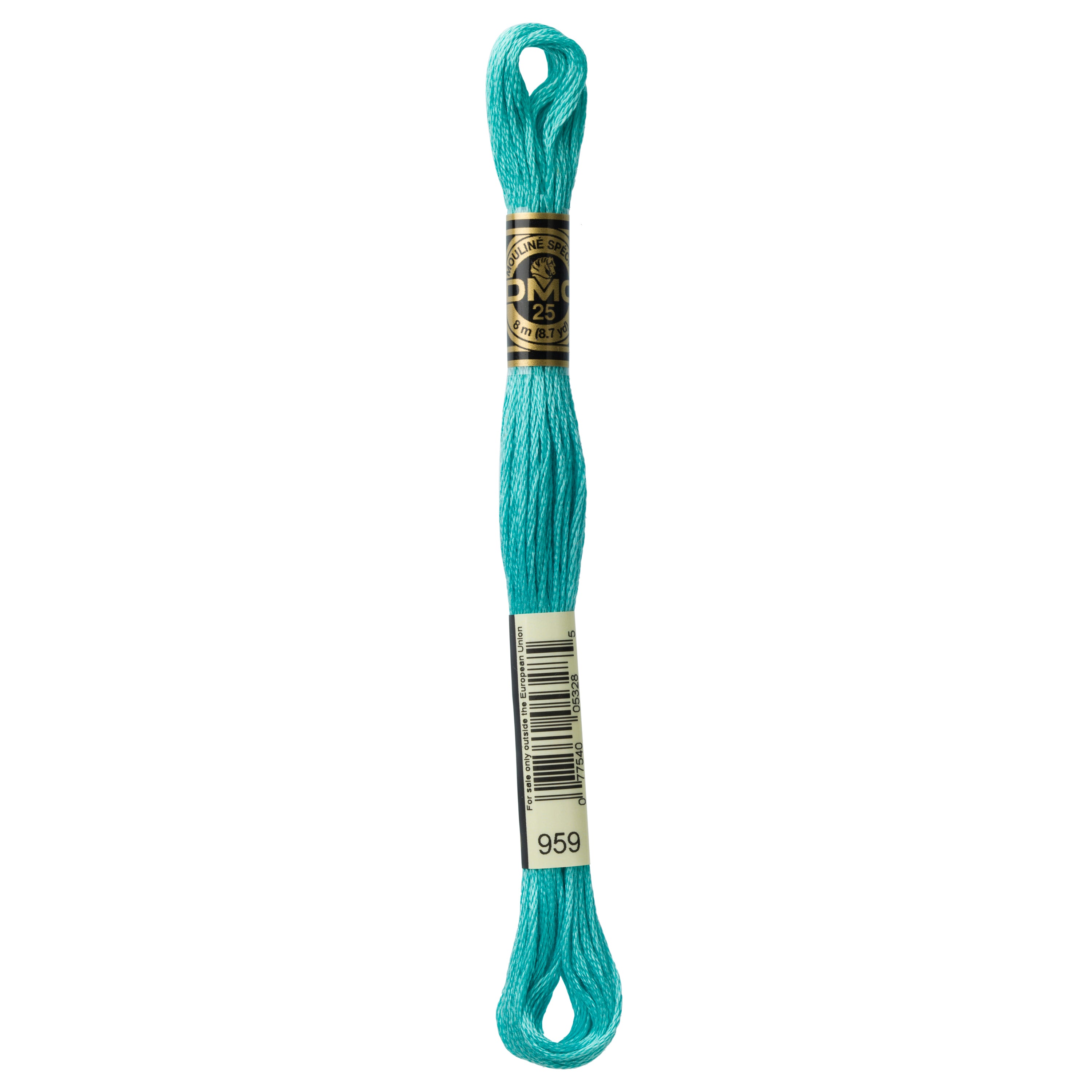 green embroidery floss, DMC 959