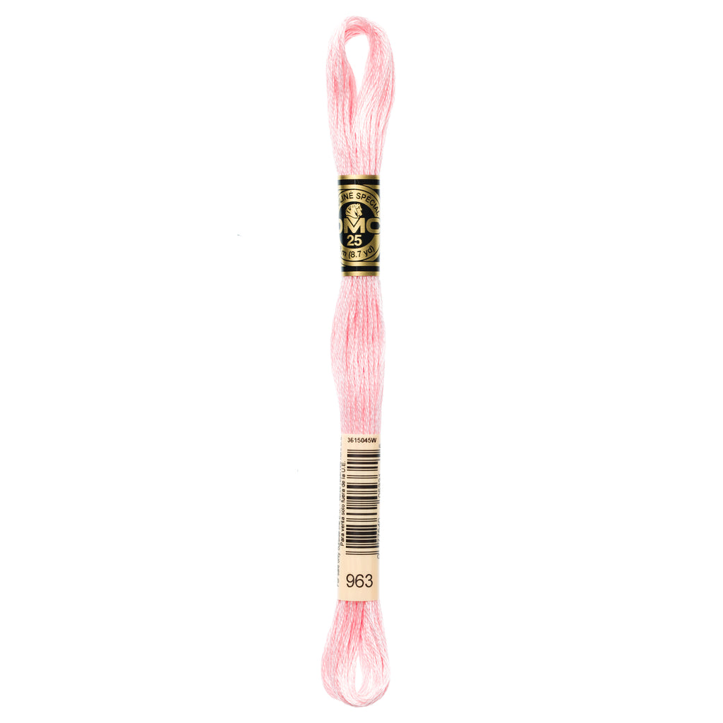 DMC embroidery floss, pink embroidery floss, DMC 963, Peony