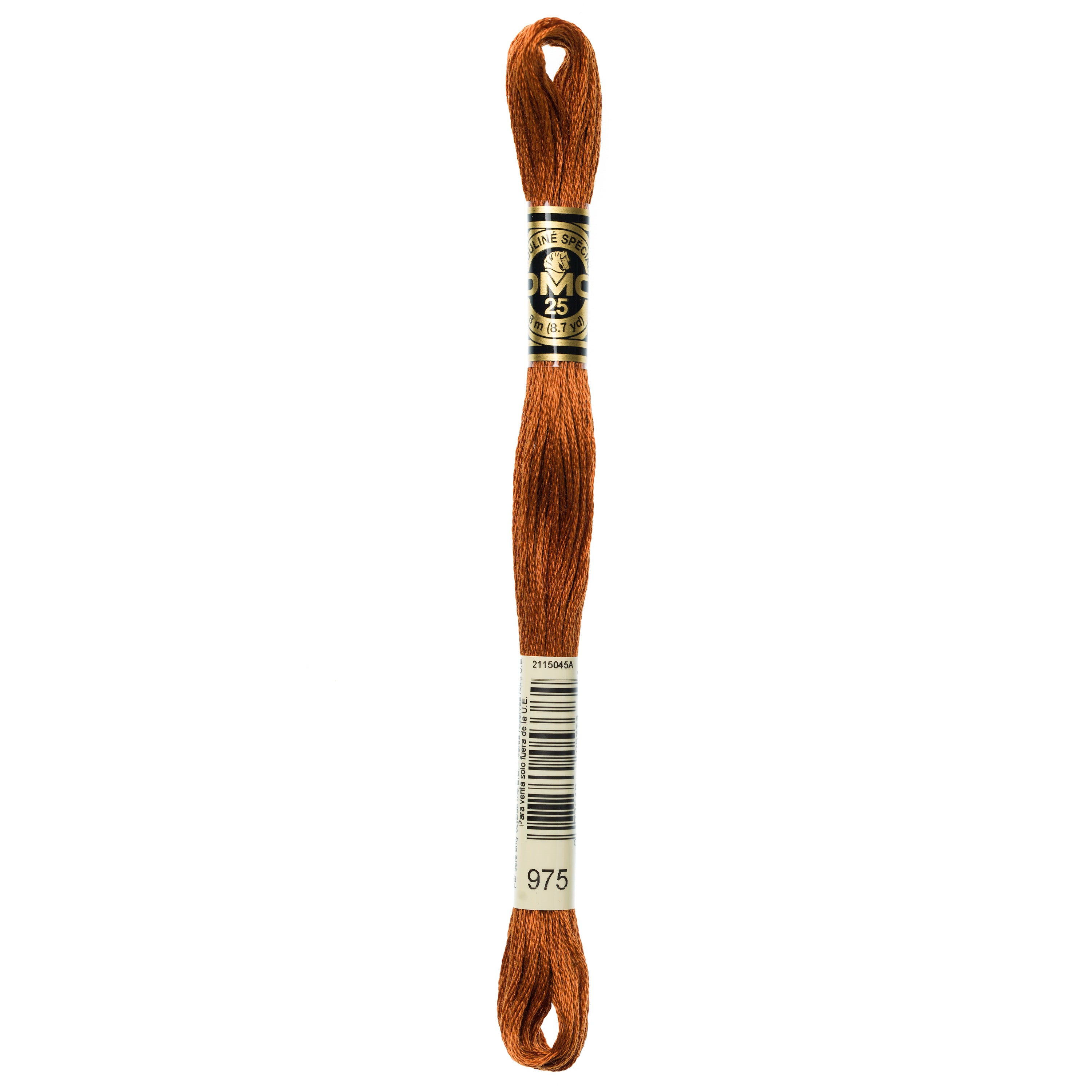 brown embroidery floss, DMC 975