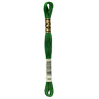 green embroidery floss, DMC 986