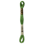 green embroidery floss, DMC 988