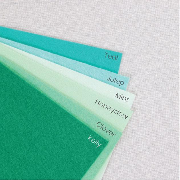Teal Pure Wool Felt