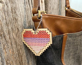 Ombre Heart -DIY Stitched Charm Kit