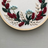 Kensington in Crimson Floral Embroidery Kit