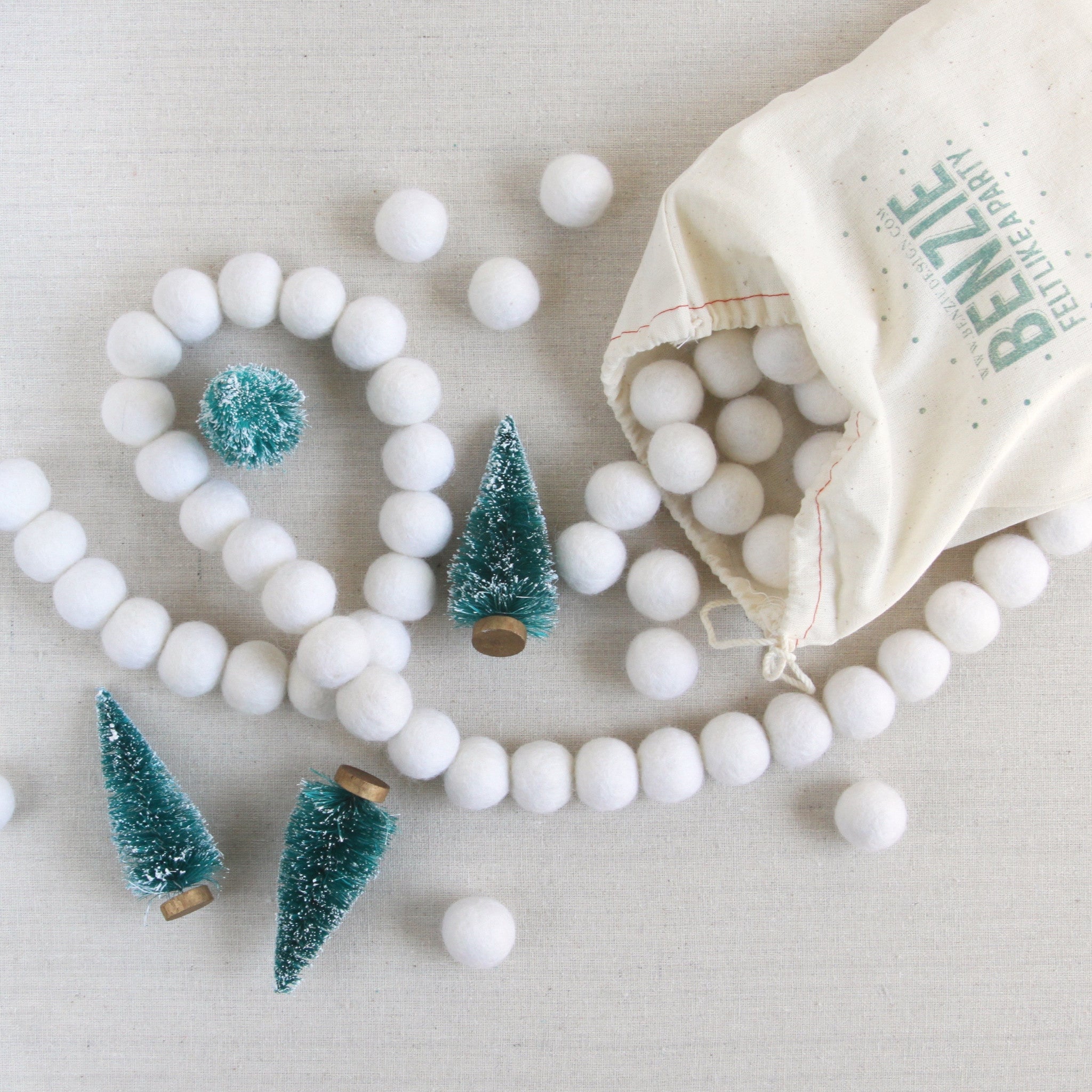 White Felt Balls