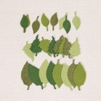 Felt-fetti Green Leaves, die cut shapes