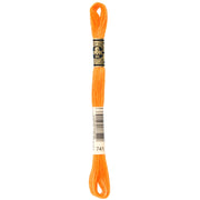 DMC Embroidery Floss, Orange Palette - 741 / Tangerine / Clementine