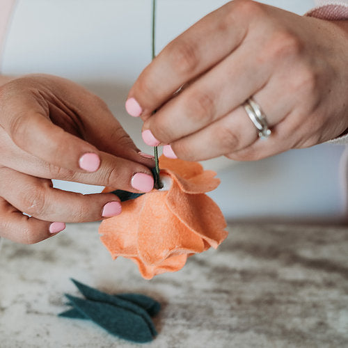 Rose + Eucalyptus Bouquet, Advanced PDF Pattern