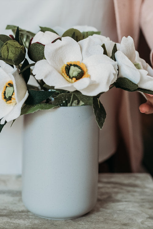 White Peony + Buds, Advanced PDF Pattern
