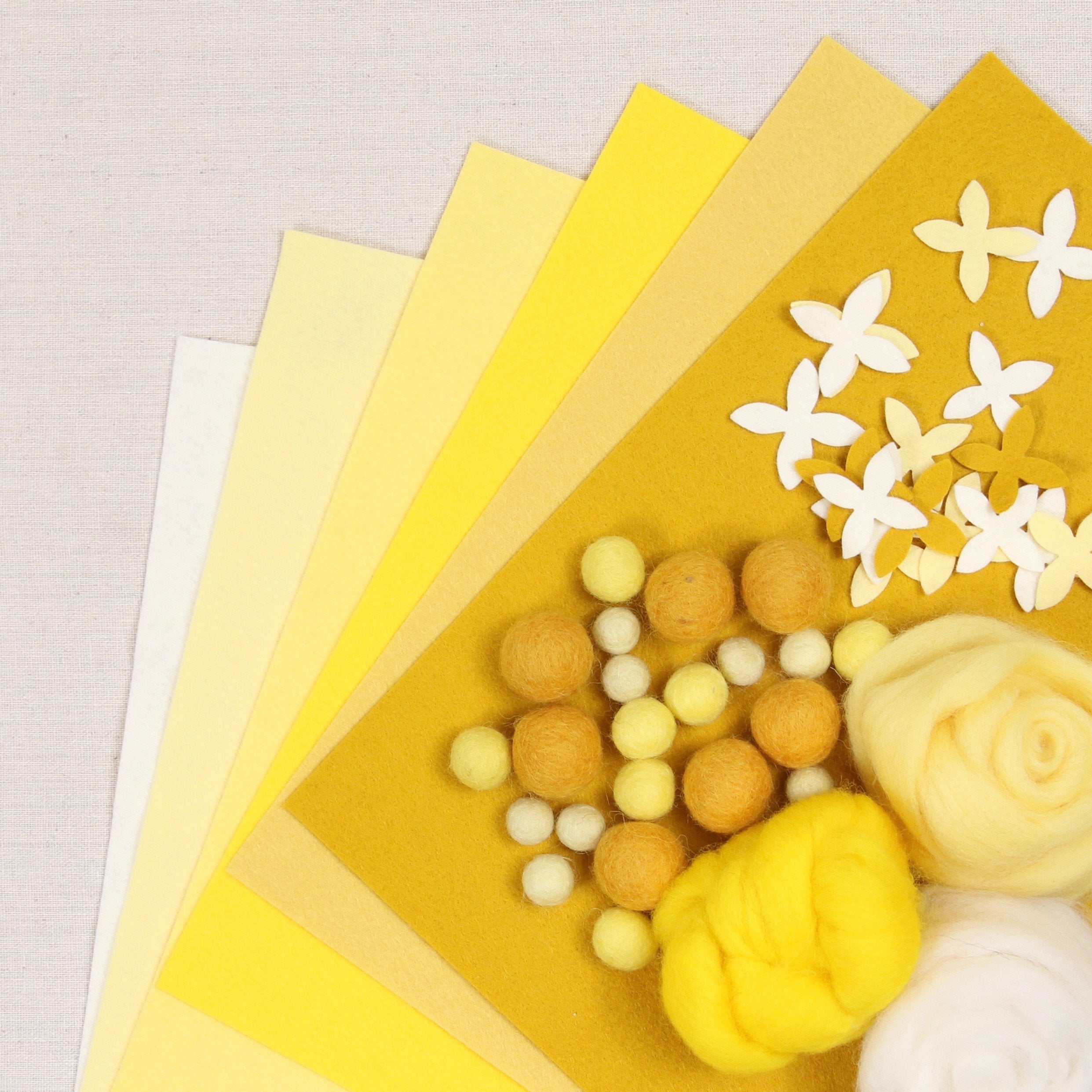 Mustard Wool Blend Felt