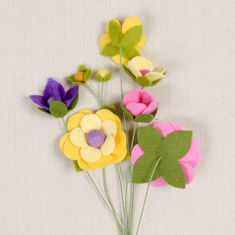 Felt Shapes Die Cut DIY Flowers Different Sizes