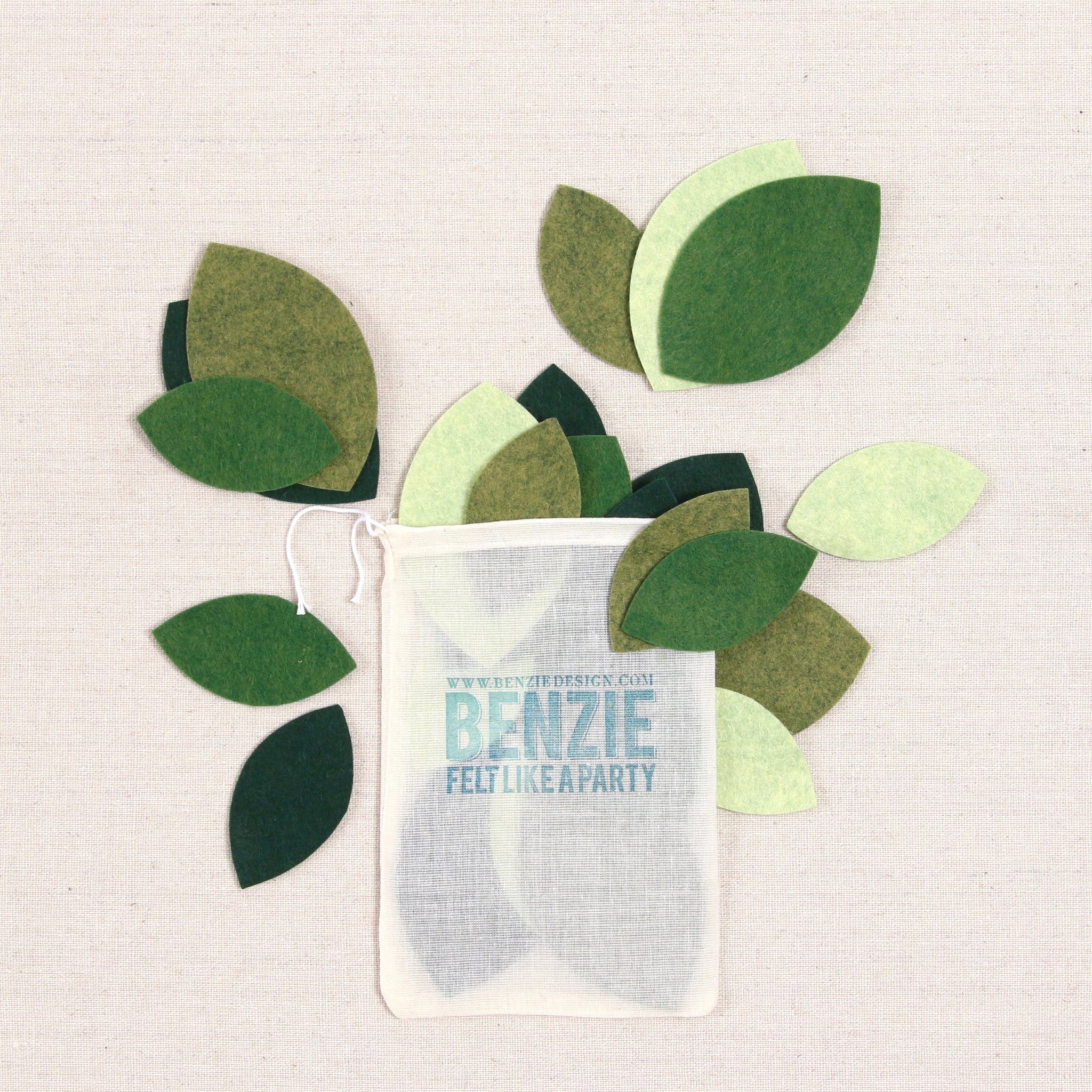 Felt-fetti Magnolia Leaf, die cut shapes – Benzie Design