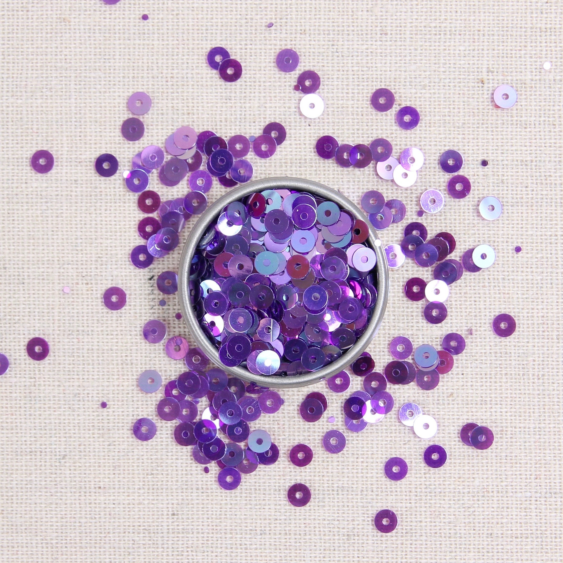 amethyst iridescent sequins, purple sequins, iridescent sequins