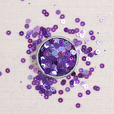 amethyst iridescent sequins, purple sequins, iridescent sequins