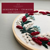 Kensington in Crimson Floral Embroidery Kit