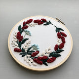 Kensington in Crimson Floral Embroidery Kit