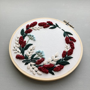 Kensington in Crimson Floral Embroidery Kit